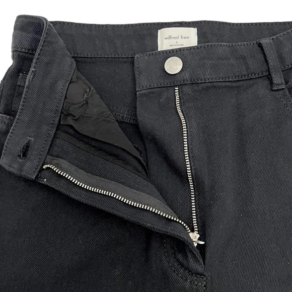 Aritzia Wilfred Free Twostep Flare Leg High Waisted Jeans Black Women’s Size 6 - Picture 8 of 13